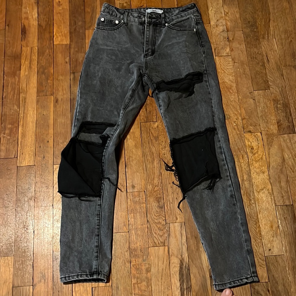 Aditya Size Small faded Black jeans. Mom style